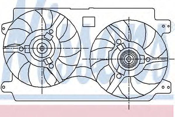 Вентилятор, охлаждение двигателя 85442 NISSENS
