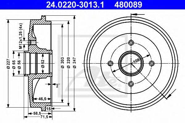 Тормозной барабан BT1022 FTE