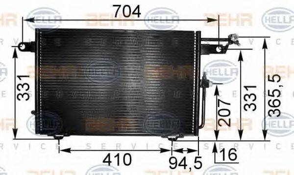 Конденсатор, кондиционер 8FC 351 035-531 HELLA