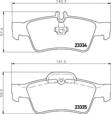 23334 Тормозные колодки PAGID T5155 PAGID