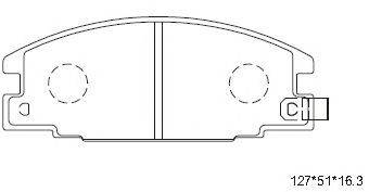 Комплект тормозных колодок KD4300 ASIMCO