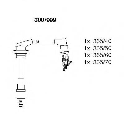 Комплект проводов зажигания 300/999 BREMI