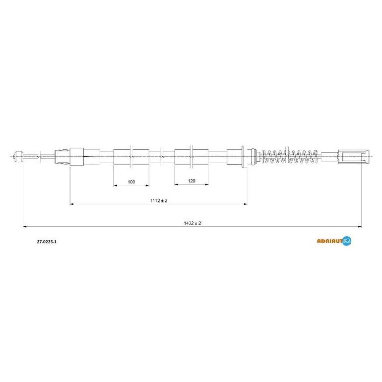 Тросик стояночного тормоза Adriauto