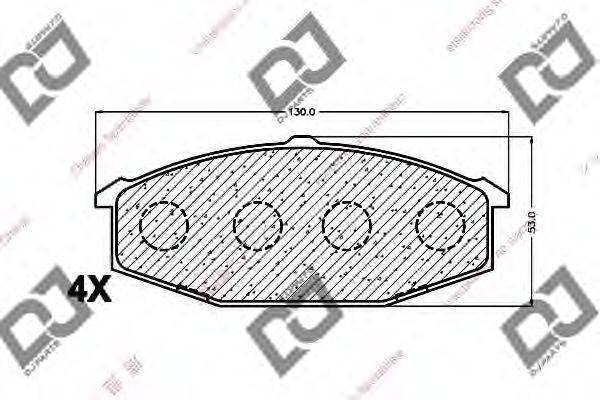 Комплект тормозных колодок, дисковый тормоз BP1457 DJ PARTS