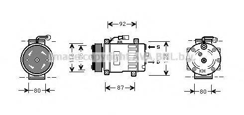 Компрессор, кондиционер AUK030 AVA QUALITY COOLING