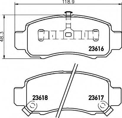 Комплект тормозных колодок, дисковый тормоз 8DB 355 009-711 HELLA