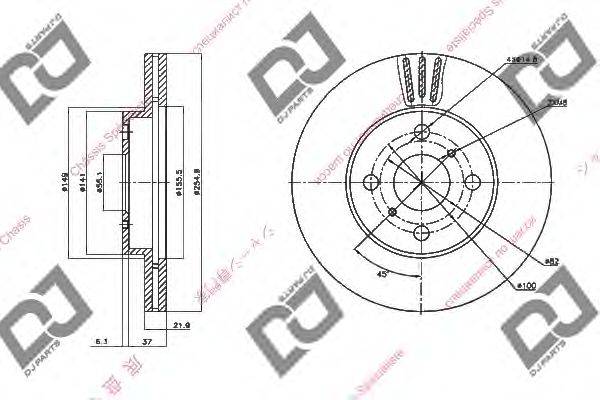 Тормозной диск BD1449 DJ PARTS