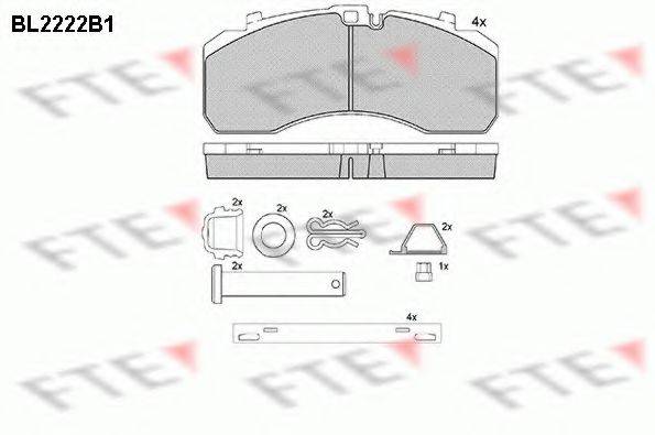 Комплект тормозных колодок, дисковый тормоз BL2222B1 FTE