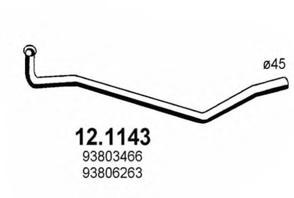 Труба выхлопного газа 12.1143 ASSO