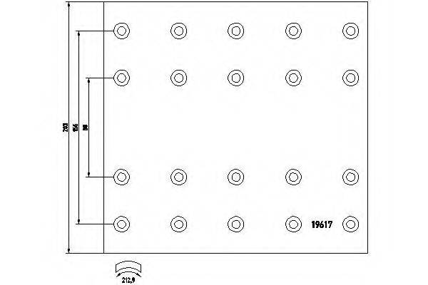 Колодка тормозной накладки 19617 TEXTAR
