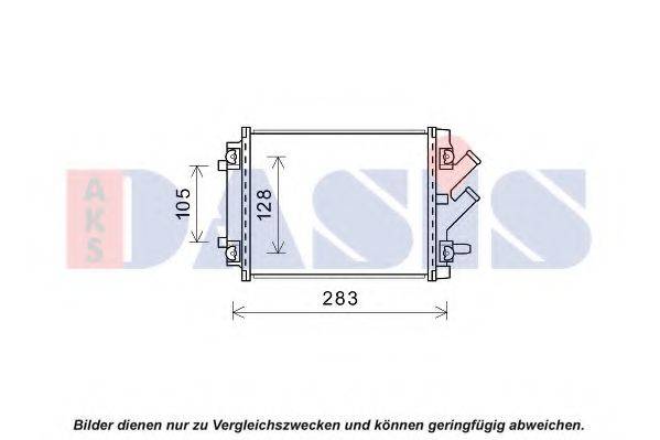 Радиатор, охлаждение двигателя 480001N AKS DASIS