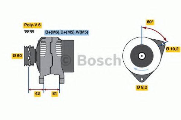 Генератор 0 986 038 660 BOSCH