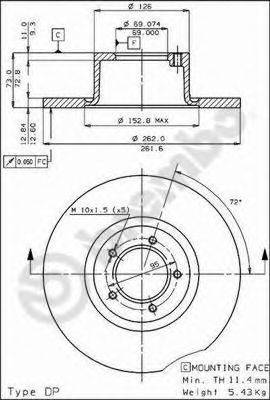 Тормозной диск BS 7197 BRECO