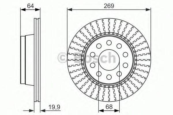 Тормозной диск 0 986 479 689 BOSCH