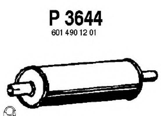 Средний глушитель выхлопных газов P3644 FENNO