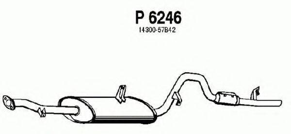 Глушитель выхлопных газов конечный P6246 FENNO