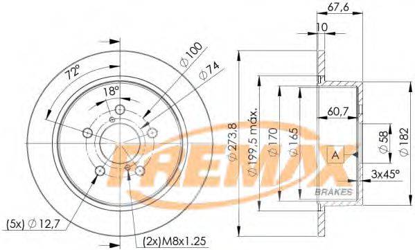 Тормозной диск BD-7033 FREMAX