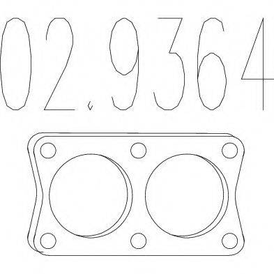 Прокладка, труба выхлопного газа 02.9364 MTS