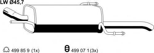 Глушитель выхлопных газов конечный 052283 ERNST