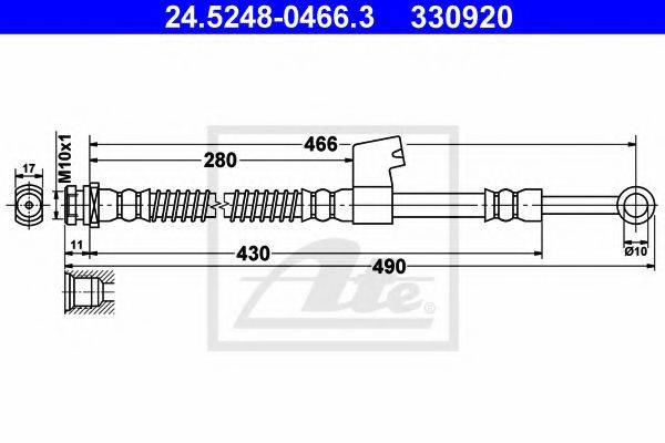 Тормозной шланг T 30 064 BREMBO