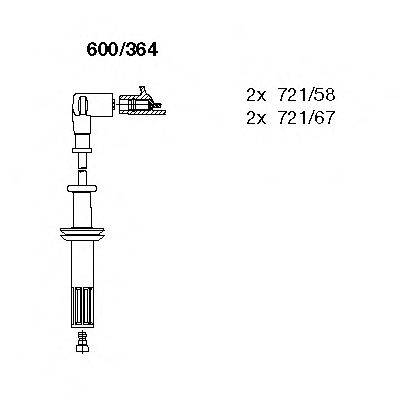 Комплект проводов зажигания 600/364 BREMI