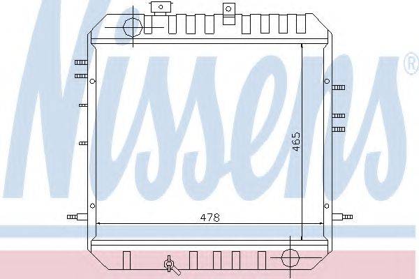 Радиатор, охлаждение двигателя 62808 NISSENS