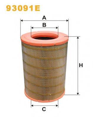 Фильтр воздушный 93091E WIX FILTERS