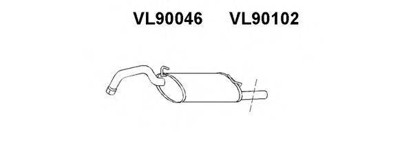 Глушитель выхлопных газов конечный VL90046 VENEPORTE