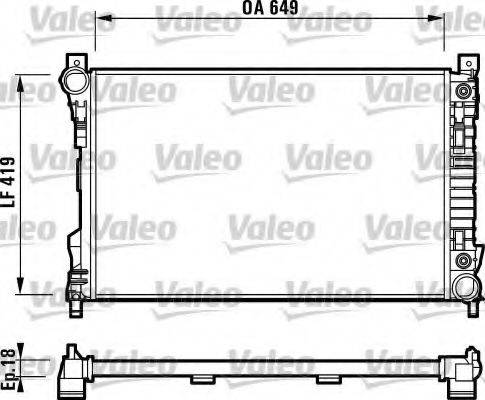 Радиатор, охлаждение двигателя 732740 VALEO