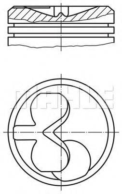 Поршень 101 15 03 MAHLE ORIGINAL