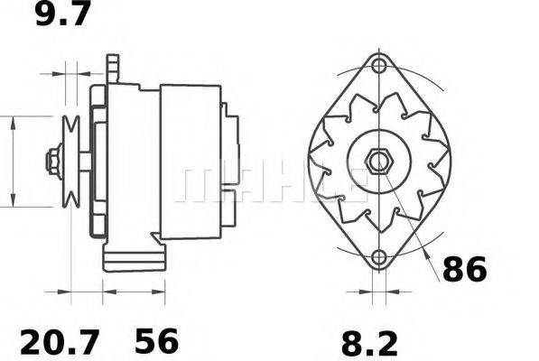 Генератор MG 217 MAHLE ORIGINAL