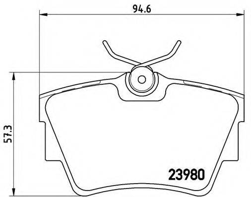 Комплект тормозных колодок, дисковый тормоз P 59 041 BREMBO