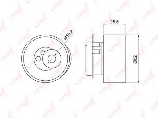 Натяжной ролик, ремень ГРМ PB-1046 LYNXauto
