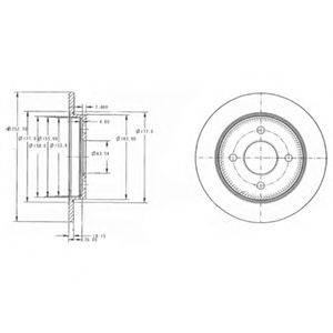 Тормозной диск BG3054 DELPHI