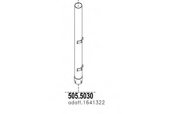 Труба выхлопного газа 505.5030 ASSO