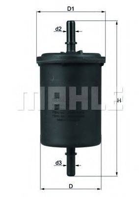 Фильтр топливный KL 416/1 MAHLE ORIGINAL