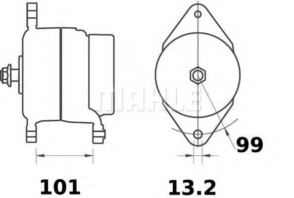 Генератор MG 41 MAHLE ORIGINAL