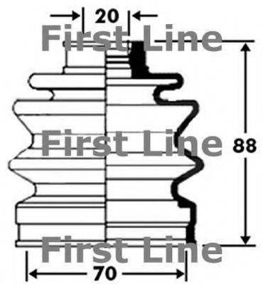 Пыльник, приводной вал FCB2368 FIRST LINE