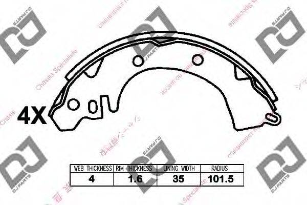 Комплект тормозных колодок BS1351 DJ PARTS