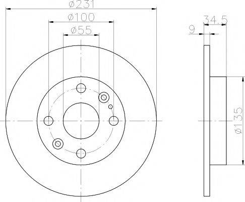 Тормозной диск MDC772 MINTEX