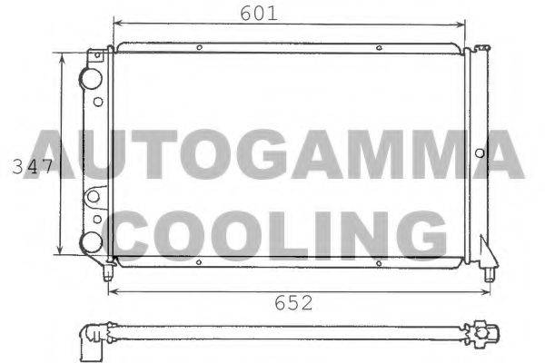Радиатор, охлаждение двигателя 100300 AUTOGAMMA