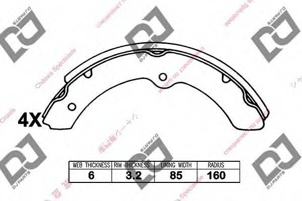 Комлект тормозных накладок BS1186 DJ PARTS