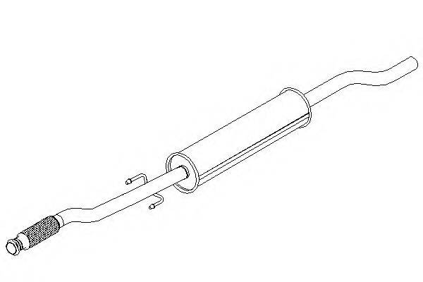 Средний глушитель выхлопных газов