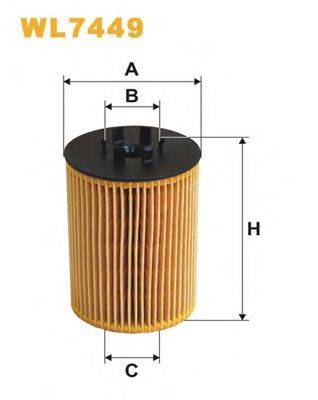 Фильтр масляный WL7449 WIX FILTERS