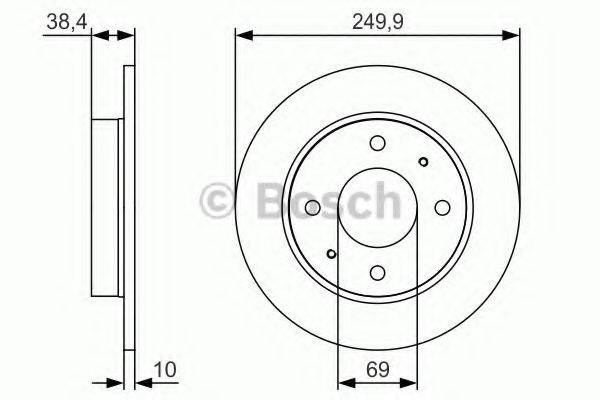 Тормозной диск 0 986 479 S84 BOSCH