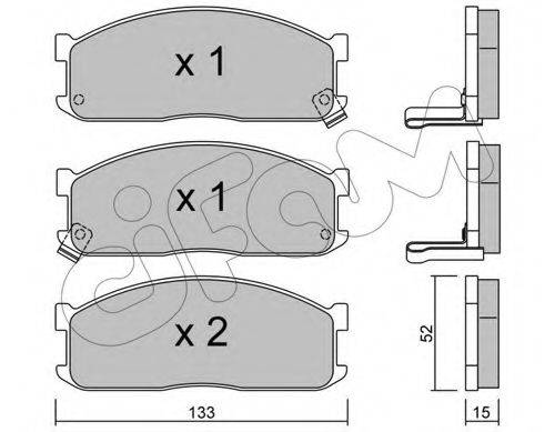 Комплект тормозных колодок, дисковый тормоз 822-232-1 CIFAM
