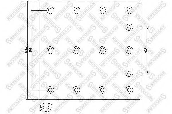 Комплект колодки тормозной накладки 85-01099-SX STELLOX