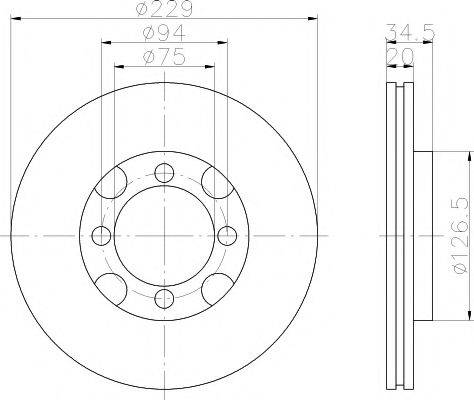 Тормозной диск MDC661 MINTEX