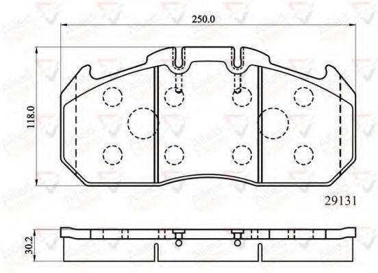 Комплект тормозных колодок, дисковый тормоз ACV058HD COMLINE