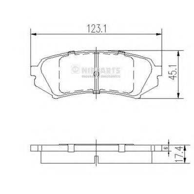 Комплект тормозных колодок, дисковый тормоз J3612022 NIPPARTS